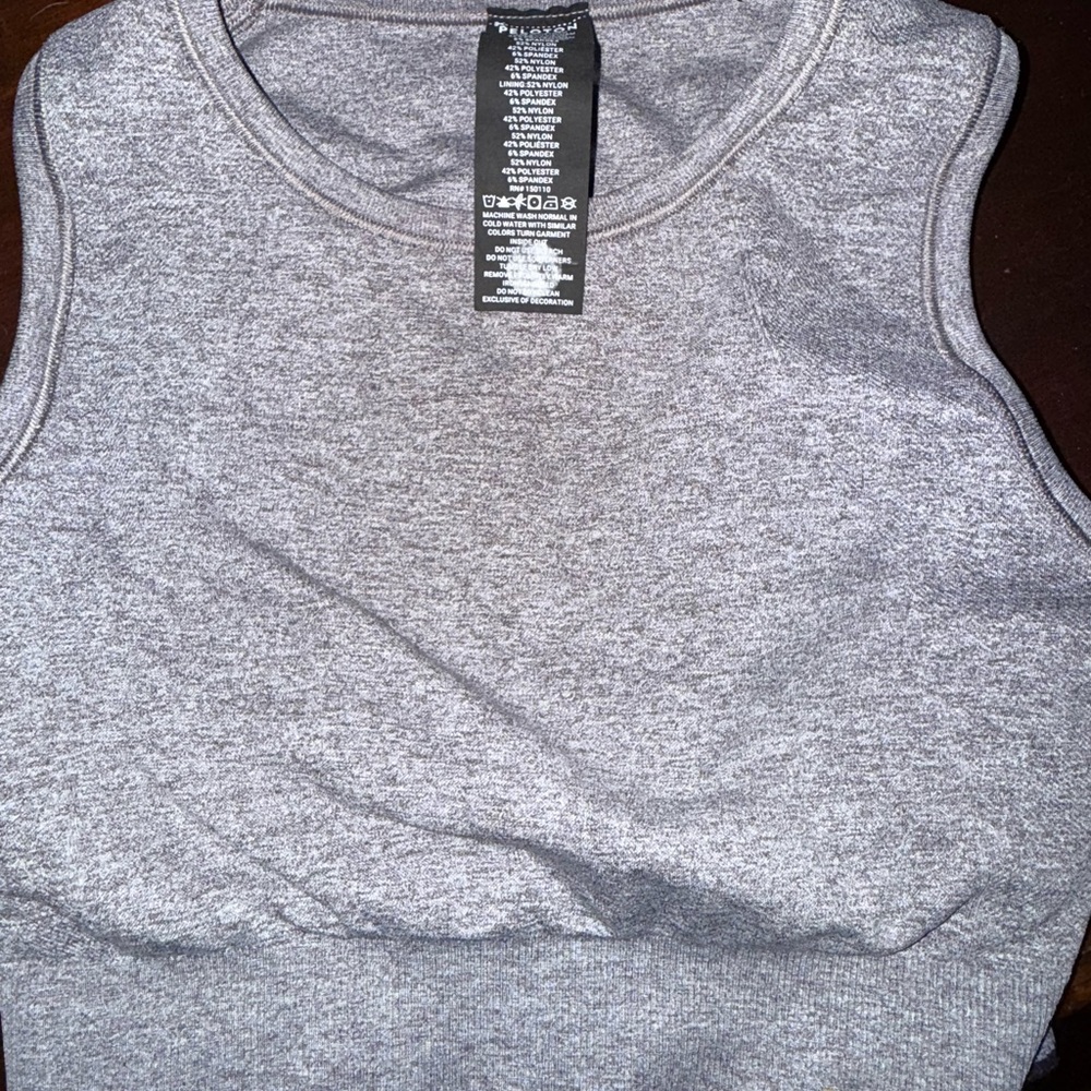 Peleton Workout Gray Sleeveless Women's Top